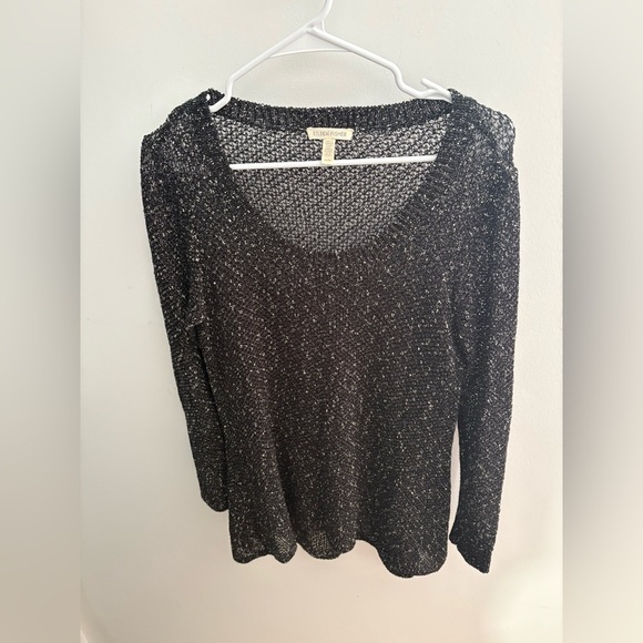 Eileen Fisher Black and White Knit Top - Picture 2 of 7